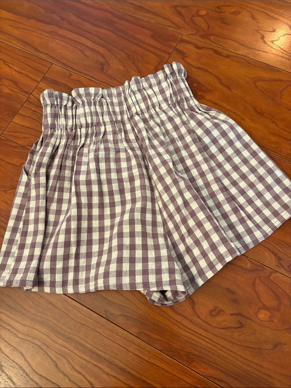 Mable Purple Gingham Shorts - Picture 5 of 5